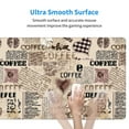 thumbnail image 4 of Naloa Abstract Coffee Pattern With Letters Gaming Mouse Pad Large Mouse Mat Long Extended Desk Pad Non-Slip Rubber Mice Pads Stitched Edges Thin Pad (16x29.5 Inch), 4 of 8