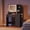 Black, variant on GALAXHERO Small Vanity Desk with Mirror, Makeup Tables with Drawer and Storage Shelves, Girls Dressing Table for Bedroom, Black
