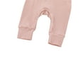 thumbnail image 5 of Qiylii Unisex Baby Solid Color Romper, Long Sleeve O-neck Ribbed Jumpsuit, 5 of 6