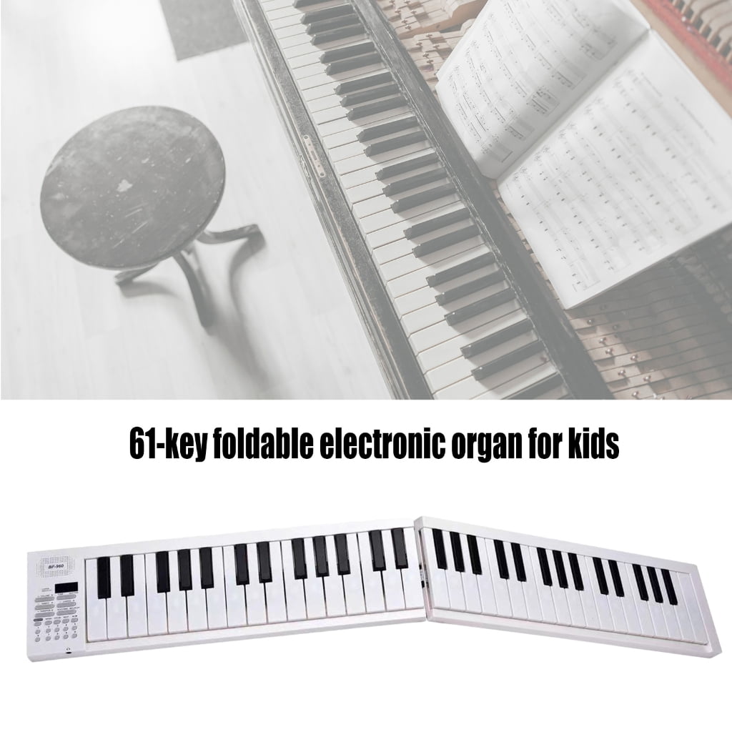 Aellinatey 61 Key Foldable Electronic Piano Kids Digital Music Electronic Keyboard