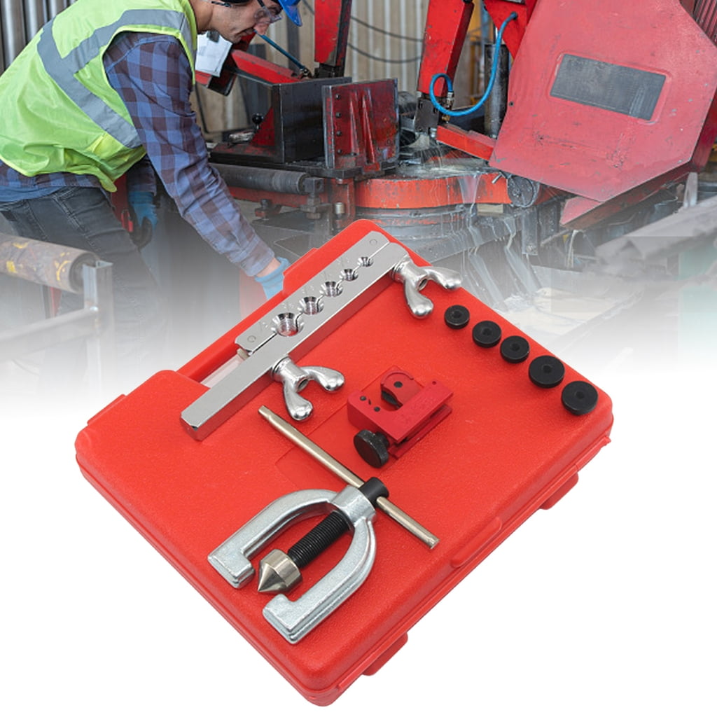 MOMOJIA Pipe Flaring Tool Set With 5pcs Adapters for Copper And Aluminum Tubing with Pipe CT127A Cutter Tool