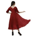 thumbnail image 3 of Moomaya Robes d'Été Unies Femmes Robe à Manches Longues Longues Robes, 3 of 6