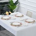 thumbnail image 5 of 15.4" Round Placemat Set of 1 Polyester Fabric Place Mats Non-Slip Dining Kitchen Table Mats for Kitchen Party Decor Abstract Pink Floral Pattern, 5 of 5