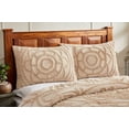 thumbnail image 5 of Better Trends Chenille Comforter Set Queen Size 3 Piece 100% Cotton Soft & Cozy All Season Bedding Cleo Collection - Taupe, 5 of 9