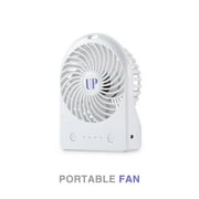 Portable Fan Handheld USB Mini Fan Rechargeable LED Light with Clip Cooler for Desk Bed Travel Outdoors Camping