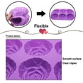 thumbnail image 3 of Large Rose Flower Silicone Tray for Cake Bread Pudding Chocolate Muffin Soap, 6-Cavity 3D Ice Cube Handmade Molds- Purple & Blue & Pink, 3 of 8
