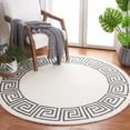 thumbnail image 2 of SAFAVIEH Metro Ivonette Bordered Area Rug, Ivory/Grey, 6' x 6' Round, 2 of 8