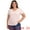 Light Pink, variant on DARING DIVA Women's Plus Crochet Trim V Neck Blouse 2X Light Pink