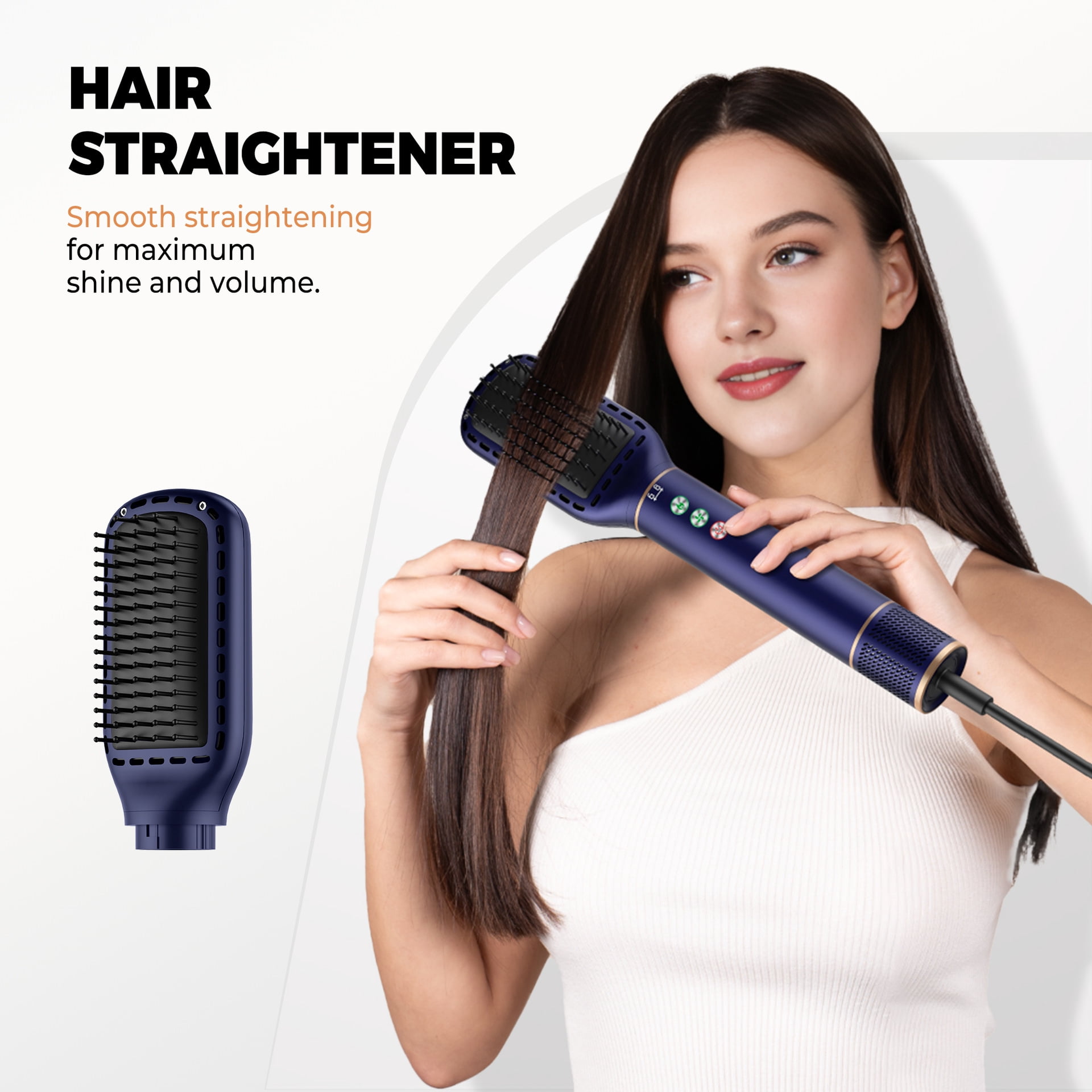 6-in-1 Hot Air Styler Kit, Professional Hair Dryer Brush Set with 6 Interchangeable Attachments, Ionic Multi-Styler for Drying, Straightening, Curling & Volumizing