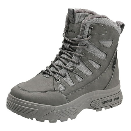 XDDST Boots for Men Women Shoes Coarse Heels Short Leather Boots Boots High Heels Women Boots Fashion Zipper Boots Men s Fuzzy Boots