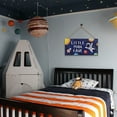 thumbnail image 5 of Little Man Cave Sign Space Boys Room Decor, Astronaut Theme Bedroom Nursery Decor Hanging Wall Art, Wooden Plaque Outer Space Decor for Toddler Boys Room Kids Playroom Decorations, 5 of 8
