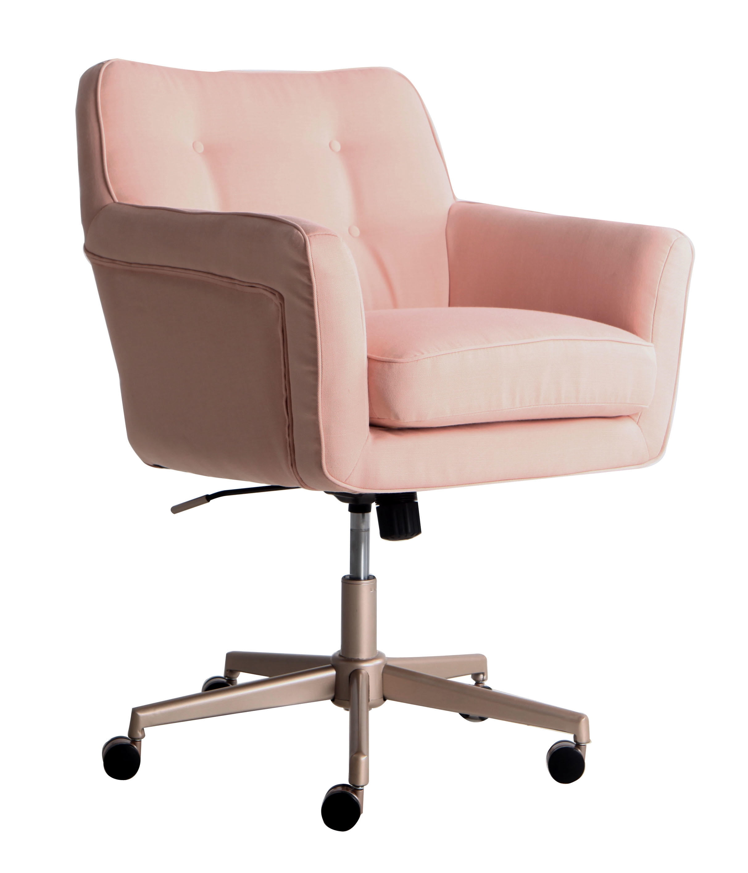 Serta Style Ashland Home Office Chair, Blush Pink Twill ...