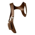 thumbnail image 2 of fenteer Hidden Underarm Shoulder Bag Double Shoulder Strap Travel Wallet Shoulder Wallet Brown, 2 of 8
