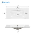 36 Inch Bathroom Vanity with Sink and USB Charging, Modern Bathroom ...