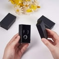 thumbnail image 3 of Paper Jewelry Boxes Pendant/Earring Boxes with Sponge Rectangle Black 7.25x4.2x3cm, 3 of 7
