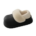 thumbnail image 5 of CHUMUD Women's Platform Slippers with Furry Collar - Plush Lined Winter Mules, Warm Non-Slip Indoor Outdoor House Shoes, 5 of 5