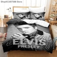 thumbnail image 2 of Juego de cama 3d de Elvis Presley Singer, juego de funda nórdica 3d de moda, funda de cama de lujo para adultos, decoración de dormitorio, juego de funda de cama de 240x220cm, 2 of 2