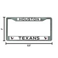 thumbnail image 3 of Rico Industries Marco de Placa de Licencia Estándar de Cromo de los Houston Texans de la NFL, 6 x 12.25", 3 of 3