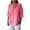 Pink*linen top for women, variant on Dazajoo Cotton Linen 3/4 Sleeve Tops for Women Button V Neck Summer Beach Shirts Casual Solid Color Basic Blouses,Blue,M