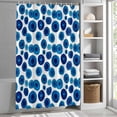 thumbnail image 6 of Blue Polka Dots Shower Curtain Set, Waterproof Shower Curtains for Bathroom, Watercolor Modern Abstract Geometric Washable Fabric Cloth Bath Curtain for Bathtub Decoration with Hooks 72x78 Inches, 6 of 9