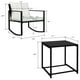 thumbnail image 4 of Solo mesa de centro de 2 piezas 1pc mecedora expuesta conjunto de tres piezas negro Zimtown contemporÃ¡neo, 4 of 6