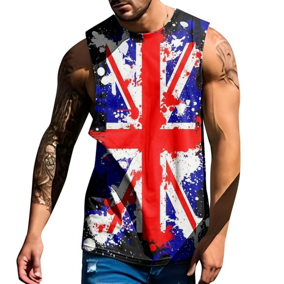 Sngxgn Men's Sleeveless Workout Swim Shirt Running Gym Tank Top Big and Tall(Red,XXXL)