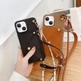 thumbnail image 4 of Compatible with iPhone 14 Case with Wallet Card Holder Crossbody Neck Strap Lanyard Handbag Fashion Luxury Protection Shockproof Cover for Women Girls Black, 4 of 10