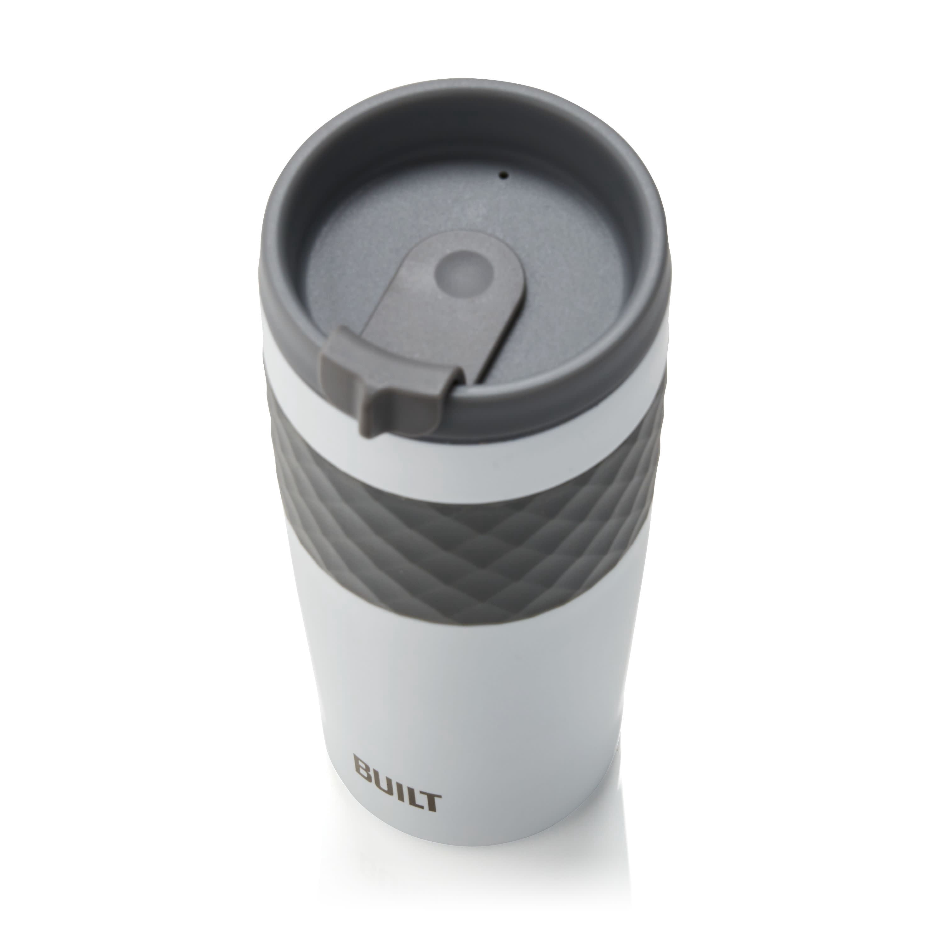 BUILT Morgan 20 oz Double-Wall Insulated Stainless Steel Tumbler Water Bottle, White