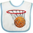 thumbnail image 3 of Inktastic Basketball Swish Boys or Girls Baby Bib, 3 of 4