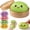 Green Smile, variant on Glitter Dumpling Squishy Toys with Steamer Box, Glitter Dumpling Squishies Mystery Box Squeeze Toys, Squishy Dumpling Fidget Toys for Adults, Stress Relief Sensory Toys(Gold)