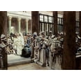 thumbnail image 2 of Tissot, James 18x14 Black Ornate Wood Framed with Double Matting Museum Art Print Titled - But No Man Laid Hands Upon Him, 2 of 4