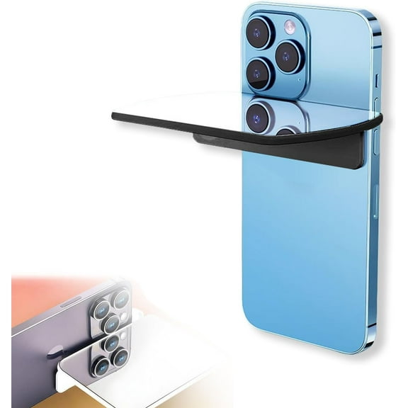 Smartphone Camera Mirror Reflection Clip Kit - HD Glass Reflection Mirror for Creative Photography, Compatible with Most Phones, Portable Travel Accessories (Black)