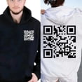 thumbnail image 2 of Ruifaya Sudadera con capucha con código QR FU divertida GXG, 2 of 7