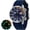 Blue (Silicone), variant on Automatic Dive Watches for Men, Sport 20ATM Waterproof Analog Mechanical Watch with Date, Super Luminous, Silicone Strap, Stainless Steel, Sapphire Crystal, Men's Pro Diver Watch (Black)