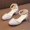 w-561White195, variant on Hifoo Girls Dress Shoes High Heel Sparkly Flower Shoes Closed Toe Ankle Strap Girl Kids Formal Wedding Party Birthday Cozy Child Footwear