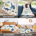 thumbnail image 2 of Yayeee Throw Blanket for Couch Soft Warm 50" x 60" Sofa Chair Bed Decoration, Dinosaur Pattern, 2 of 7