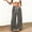 Gray, variant on KLHDSF Pants For Women Faux Suede Wide Leg Loose Pants Drawstring Elastic Waist Solid Casual Trousers Black L