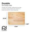 thumbnail image 3 of PJ Wood Rubberwood 14" x 18" Chopping Board for Cutting Fish and Vegetables, 3 of 9