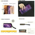 thumbnail image 2 of LedBack Boho Mandala Printed Tote Handbag with Matching Wallet for Women Lightweight Wallet and Purse Set Top Handle Shoulder Bag Leather Wristle Clutch, Purple, 2 of 4