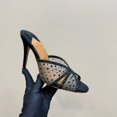 thumbnail image 1 of 25 Early Spring And Summer Mesh Rhinestone Open-Toe High-Heeled Slippers Fashionable And Simple Temperament Fashionable Women'S High-Heeled Shoes For Women, 1 of 1