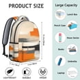 thumbnail image 6 of Orange and Grey Abstract Art Artwork Backpack for School,Cute School Bag,Schoolbag with Adjustable Shoulder Straps & Padded Back,15.3"x11"x7.1".﻿, 6 of 6