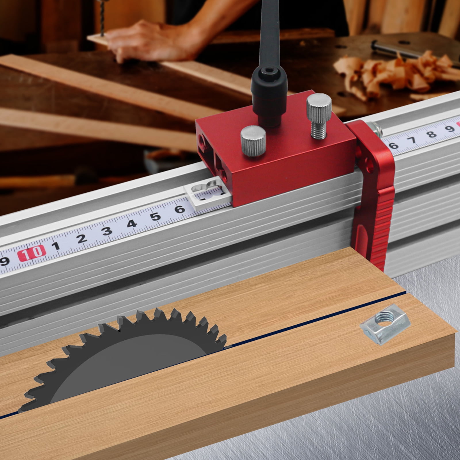 75-Type Aluminum Profile Fence Miter T-Track Bandsaw Jigs T-Slot Track Stop Woodworking Table Saw Backer Tool