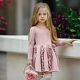 thumbnail image 4 of Bébé Enfant Fille Robe à Manches Longues Dentelle Robe de Soirée Princesse Vêtements, 4 of 5