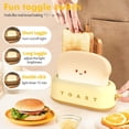 thumbnail image 2 of Cute Desk Decor Toaster Lamp, Kawaii LED Toast Bread Night Light Rechargeable and Portable Light with Timer, Christmas Gifts Ideas for Baby Kids Girls Teens Teenages. Pink, 2 of 18