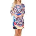 thumbnail image 3 of Women's 3/4 Sleeve Mozaic Print Dress, 3 of 4