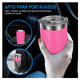 thumbnail image 5 of Vaso Térmico  Bloosom De 20oz Acero Inoxidable Con Popote Y Cepillo Rosa, 5 of 5