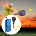thumbnail image 1 of Paddle de entrenamiento de con 2 bolas, prima práctica con agarre de comodidad, paleta de práctica de entrenador de pickleball portátil Estilo B, 1 of 8