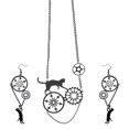 thumbnail image 4 of MasteelfCA 1 Ensemble Collier Créatif Boucles d'Oreilles Élégantes Ensemble Gouttes d'Oreilles Chaîne de Cou Exagérées, 4 of 7