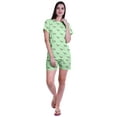 thumbnail image 2 of Moomaya Short Sleeve T-Shirts For Women Soft Cotton Round Collar Sleepwear Set, 2 of 6