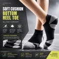 thumbnail image 6 of LWFBDTK Womens Athletic Ankle Socks 6 Pack Premium Cotton Cushioned Breathable Low Cut Casual Socks Gray Size 7-12, 6 of 7